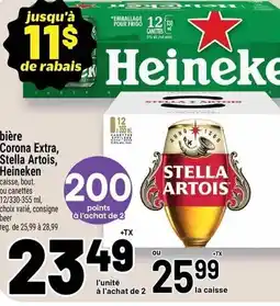 Metro Heineken bière Corona Extra, Stella Artois, offer