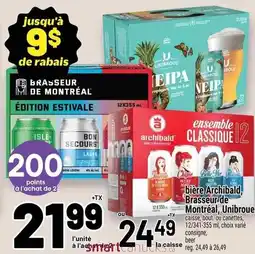Metro Biere archibald, brasseur de montréal, unibroue offer