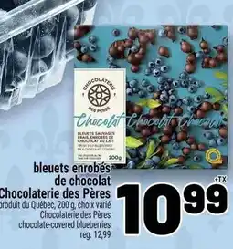 Metro Bleuets enrobés de chocolat chocolaterie des pères offer