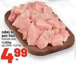 Metro Cubes de porc frais offer