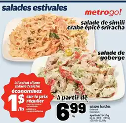 Metro Salades fraîches offer