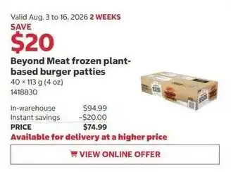 Beyond Meat frozen plant- based burger patties