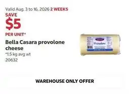 Costco Bella Casara provolone cheese offer