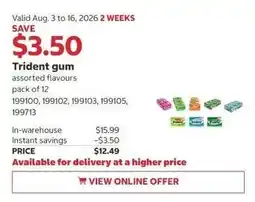 Costco Trident gum offer