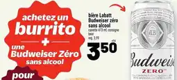 Metro Budweiser bière labatt zéro sans alcool offer