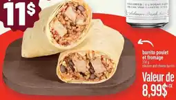 Metro Burrito poulet et fromage offer