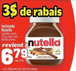 Metro Nutella tartinade offer