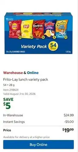 Costco Frito-Lay lunch offer