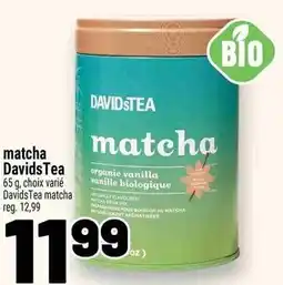 Metro DavidsTea matcha offer