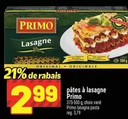 Metro Primo pâtes à lasagne offer