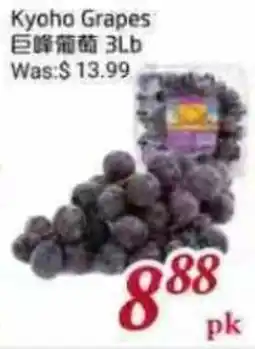 Tone Tai Supermarket Kyoho Grapes offer