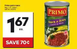 Giant Tiger Primo pasta sauce offer
