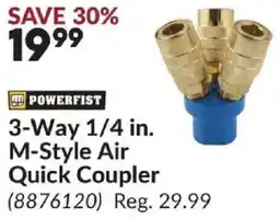 Princess Auto 3-Way 1/4 in. M-Style Air Quick Coupler offer