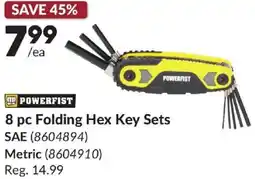 Princess Auto 8 pc Folding Hex Key Sets offer