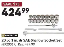 Princess Auto 20 pc 1 in. dr SAE Shallow Socket Set offer