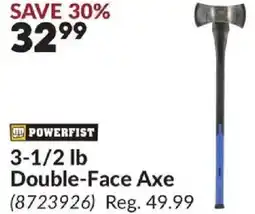 Princess Auto 3-1/2lb Double-Face Axe offer