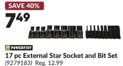 Princess Auto 17 pc External Star Socket and Bit Set offer
