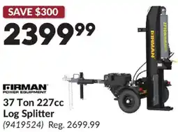 Princess Auto 37 Ton 227cc Log Splitter offer