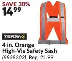 Princess Auto 4 in. Orange High-Vis Safety Sash offer