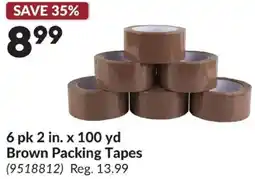 Princess Auto 6 pk 2 in. x 100 yd Brown Packing Tapes offer