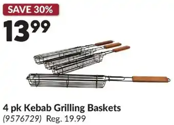 4 pk Kebab Grilling Baskets