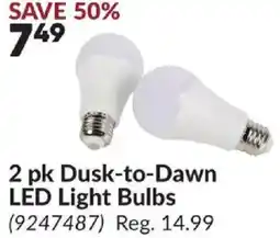 Princess Auto 2 pk Dusk-to-Dawn LED Light Bulbs offer