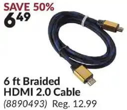 Princess Auto 6 ft Braided HDMI 2.0 Cable offer
