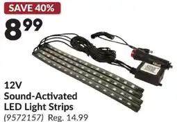 Princess Auto 12V Sound-Activated LED Light Strips offer