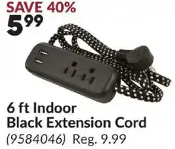 Princess Auto 6 ft Indoor Black Extension Cord offer