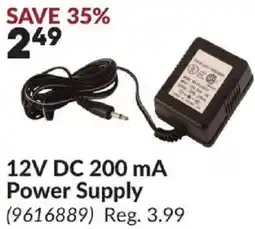 Princess Auto 12V DC 200 mA Power Supply offer