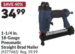 Princess Auto 1-1/4 in. 18-Gauge Pneumatic Straight Brad Nailer offer