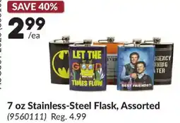 Princess Auto 7 oz Stainless-Steel Flask, Assorted offer