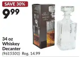 Princess Auto 34 oz Whiskey Decanter offer