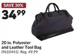 Princess Auto 20 in. Polyester and Leather Tool Bag offer