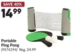Princess Auto Portable Ping Pong offer