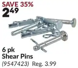 Princess Auto 6 pk Shear Pins offer