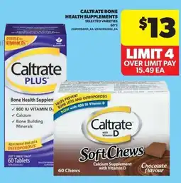 Real Canadian Superstore Caltrate bone health supplements offer