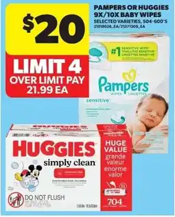 Real Canadian Superstore Pampers or huggies 9x/10x baby wipes offer