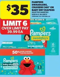 Real Canadian Superstore Pampers swaddlers, cruisers 360° or baby dry diapers offer