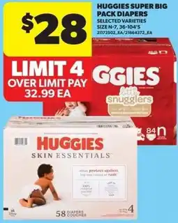 Real Canadian Superstore Huggies super big pack diapers offer