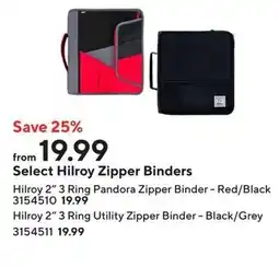 Staples Select Hilroy Zipper Binders offer