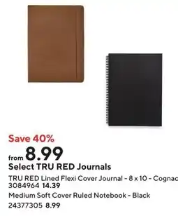 Staples Select TRU RED Journals offer
