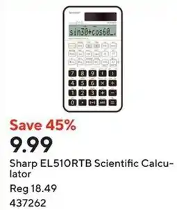 Staples Sharp EL510RTB Scientific Calcu- lator offer