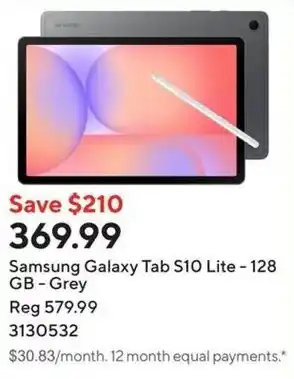 Staples Samsung Galaxy Tab S10 Lite - 128 GB-Grey offer