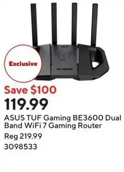 Staples ASUS TUF Gaming BE3600 Dual Band WiFi 7 Gaming Router offer