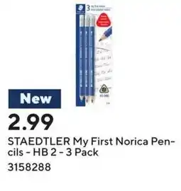 Staples STAEDTLER My First Norica Pen- cils HB2-3 Pack offer