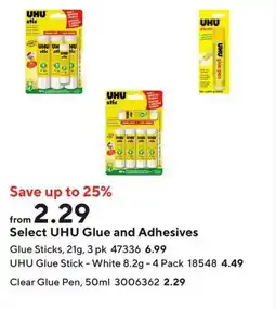 Staples Select UHU Glue and Adhesives offer