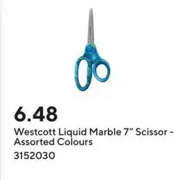 Staples Westcott Liquid Marble 7" Scissor - Assorted Colours 3152030 offer