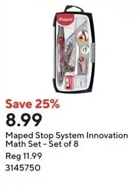 Staples Maped Stop System Innovation Math Set Set of 8 offer