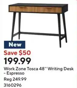 Staples Work Zone Tosca 48" Writing Desk - Espresso offer